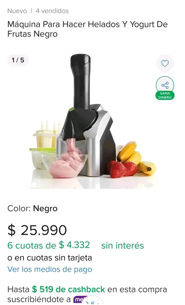 Máquina para hacer helado de frutas congeladas - 2