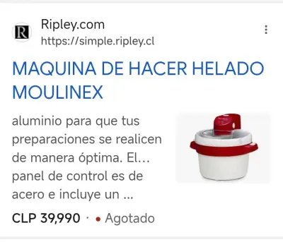 Máquina para hacer helados Moulinex - miniatura 4