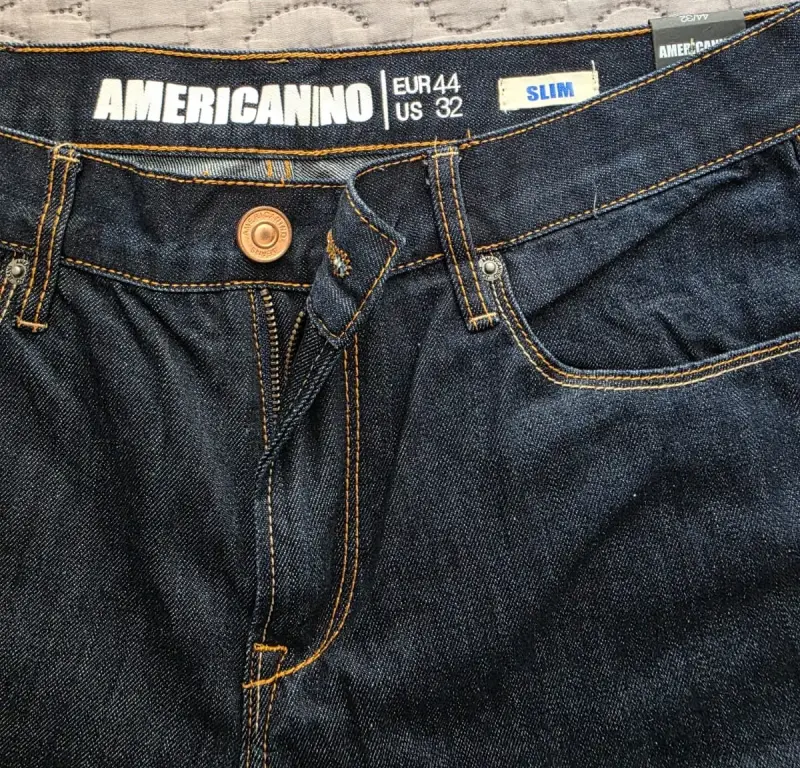 👖🔵 Jeans Americanino azul slim fit – Talla 44 - 2