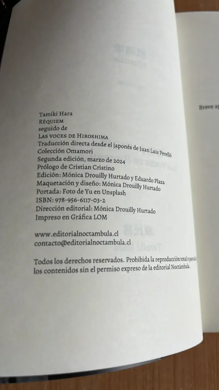 Libro Réquiem y Las voces de Hiroshima de Tamiki Hara - 3