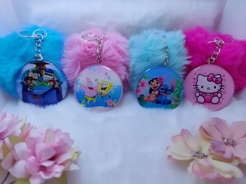 Pack Llavero peluche con personajes animados - 1