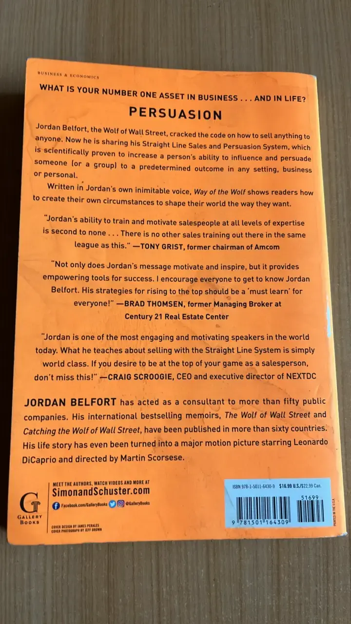 Libro 'Way of the Wolf' de Jordan Belfort - 2