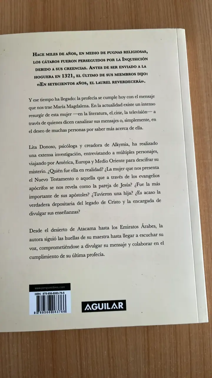 Libro La Última Profecía de María Magdalena por Lita Donoso - 2