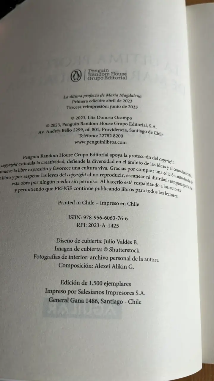 Libro La Última Profecía de María Magdalena por Lita Donoso - 3
