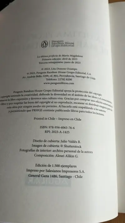Libro La Última Profecía de María Magdalena por Lita Donoso - miniatura 3