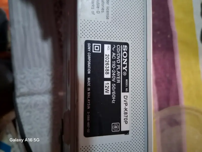 Reproductor de DVD Sony DVP-K870P - 1