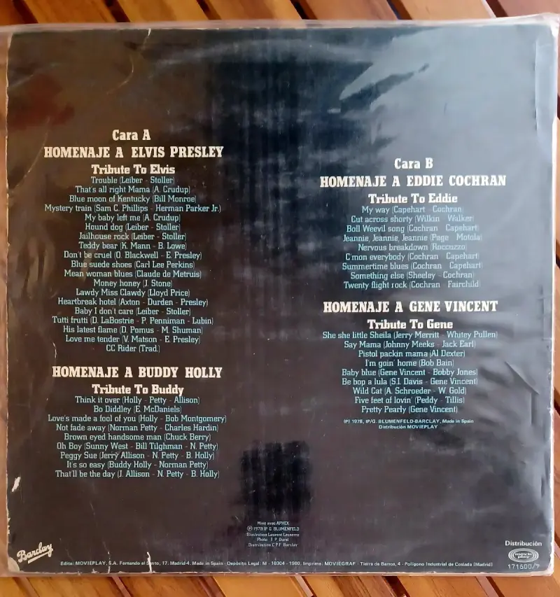 Vinilo Rock Odyssey Homenaje a Elvis, Eddie, Buddy y Gene - 5