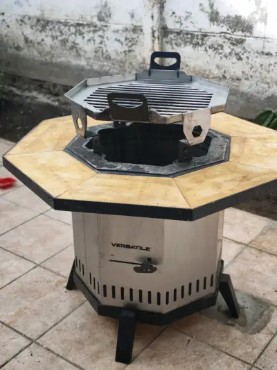 Parrilla de carbón octagonal con asas - miniatura 2