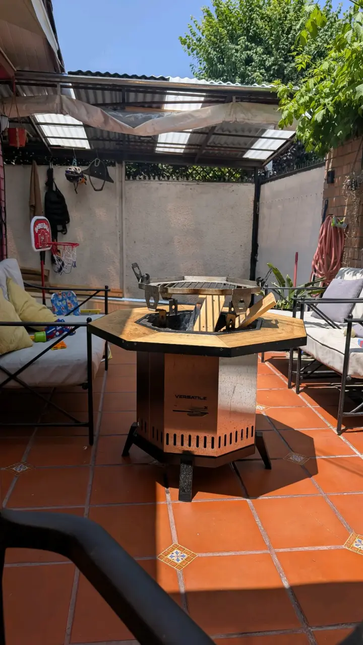 Parrilla de carbón octagonal con asas - 3
