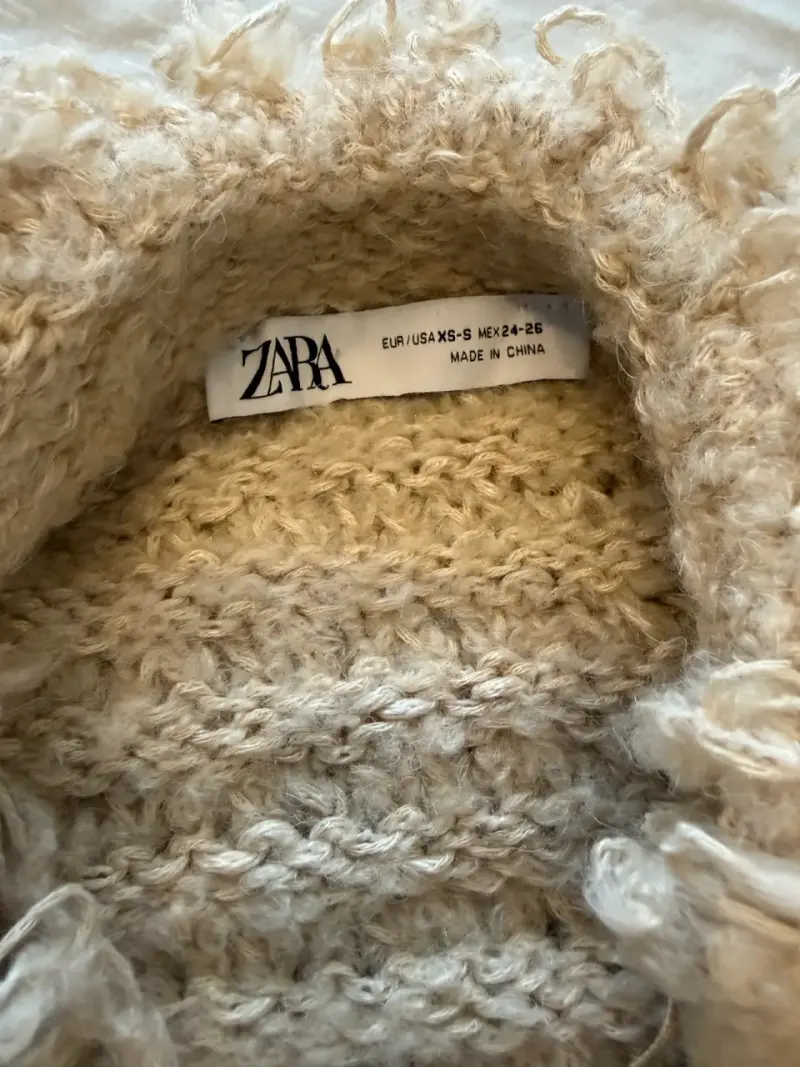 Sweater Nuevo Beige Texturizado Zara - 4