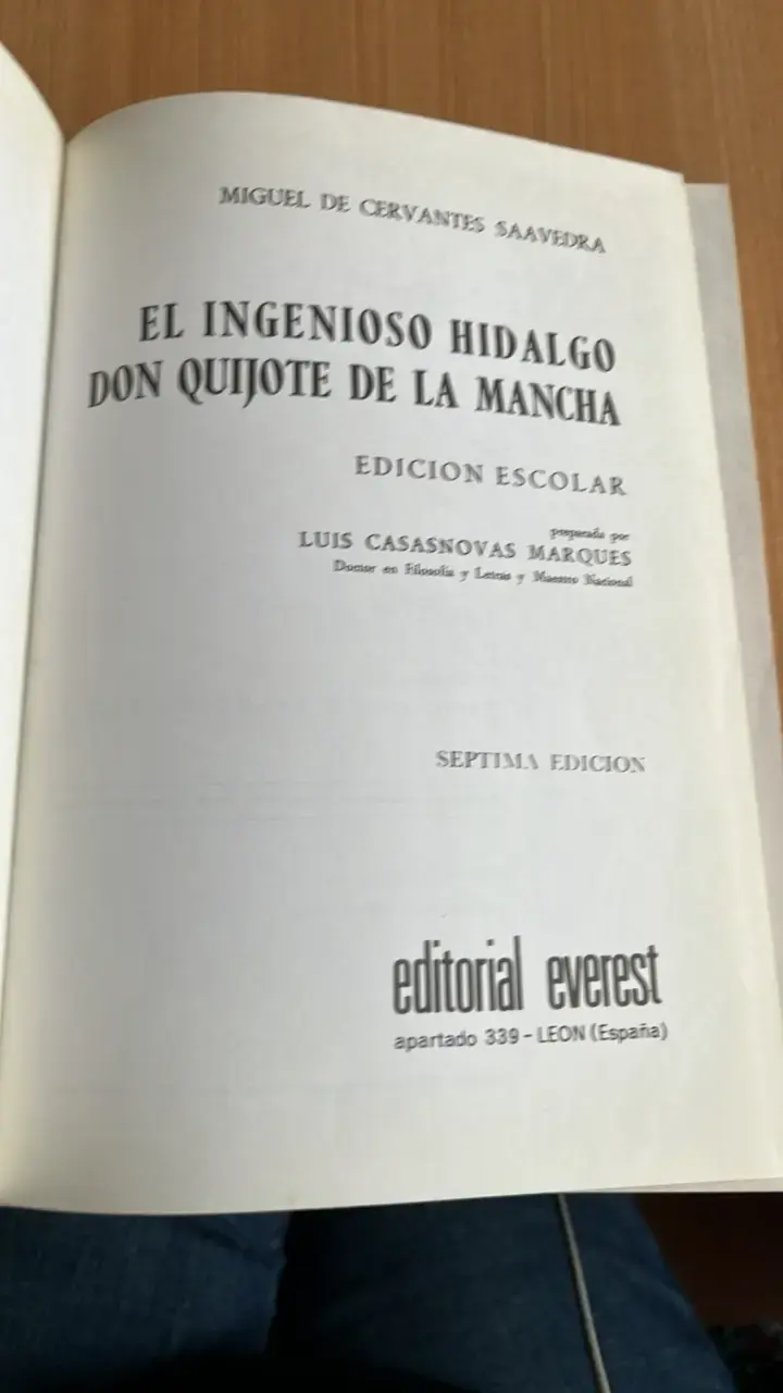 Libro El Quijote edición Everest - 4