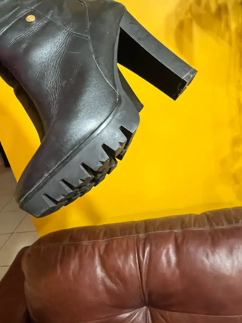 Botas de cuero Gacel negras N• 38 con tacón alto - 1