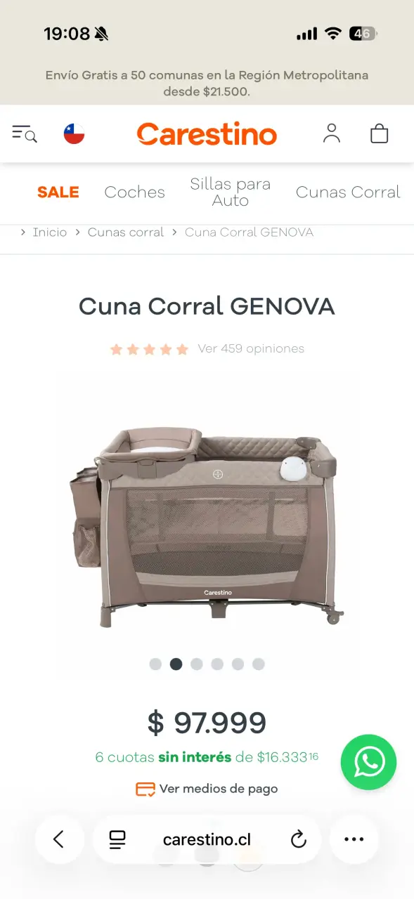 Cuna Corral Carestino Genova para Bebé - 1