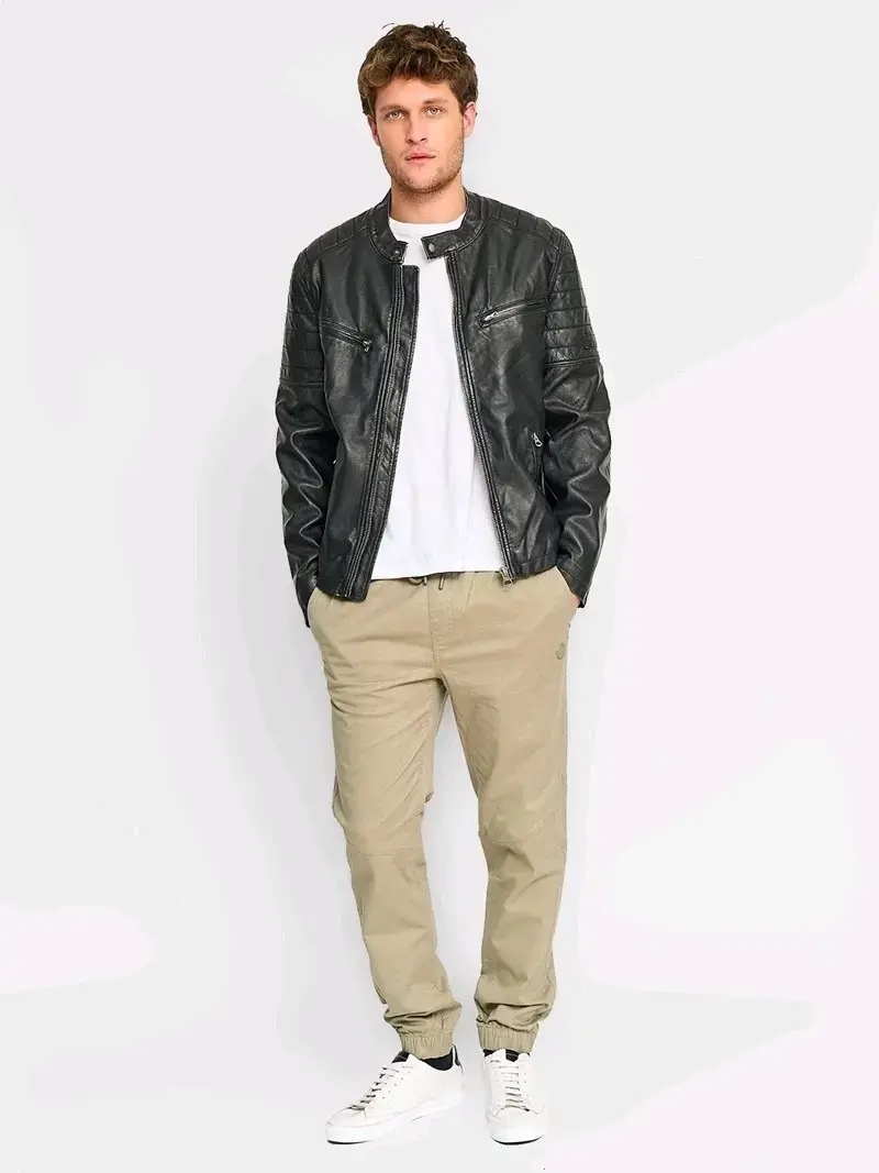 Chaqueta de cuero pepe jeans negra para hombre - 3