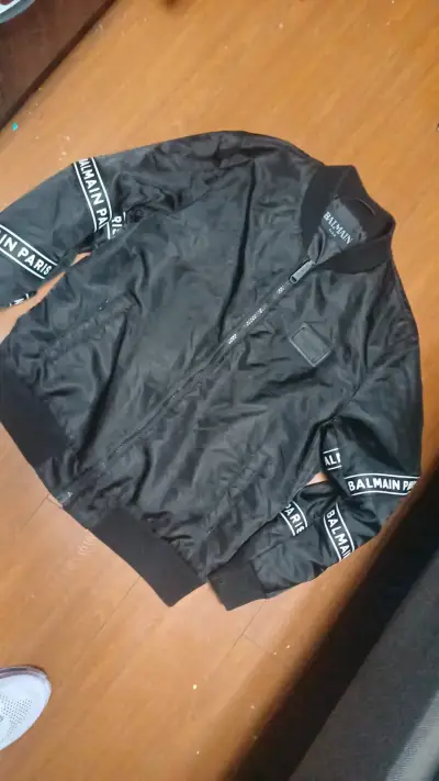 Chaqueta bomber negra Balmain Paris - miniatura 1