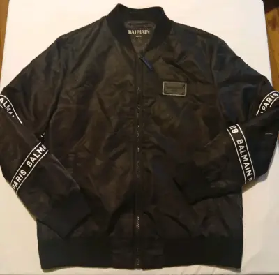 Chaqueta bomber negra Balmain Paris - miniatura 2