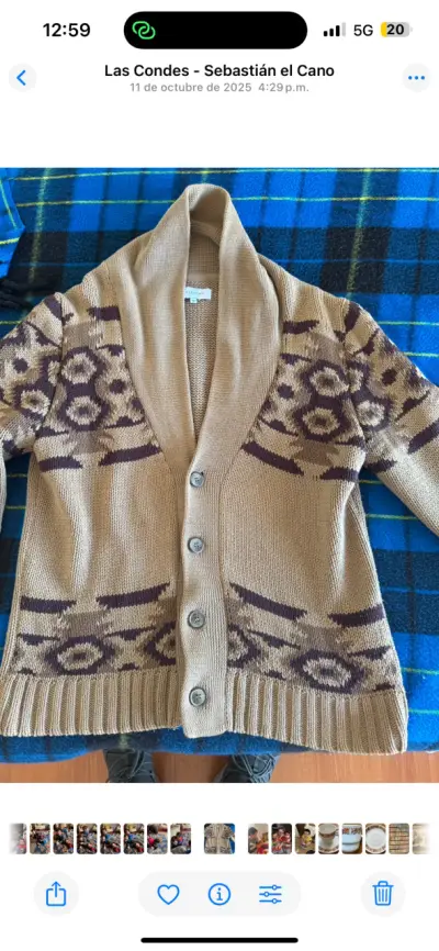 Cardigan de lana Basement talla M - miniatura 2