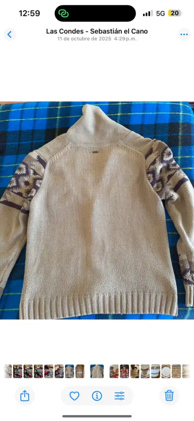Cardigan de lana Basement talla M - miniatura 3