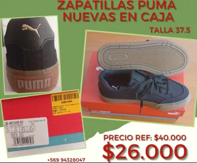Zapatillas Puma Court Classic Vulc negras nuevas - miniatura 1