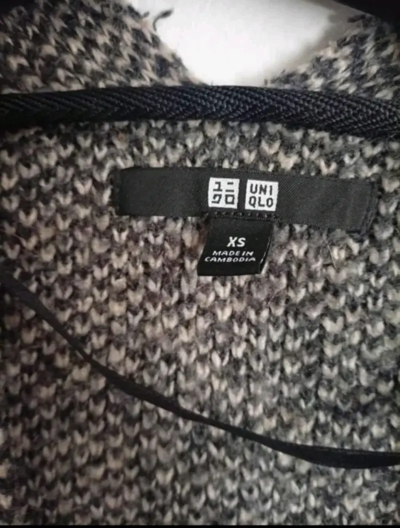 Cardigan largo gris para mujer - 5