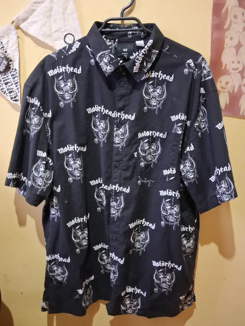 Camisa negra Motörhead de hombre