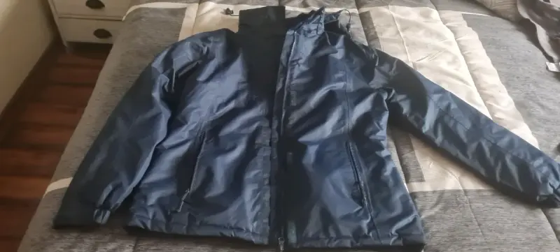 Chaqueta impermeable azul para hombre,talla L - 1