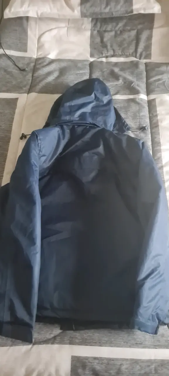 Chaqueta impermeable azul para hombre,talla L - 4