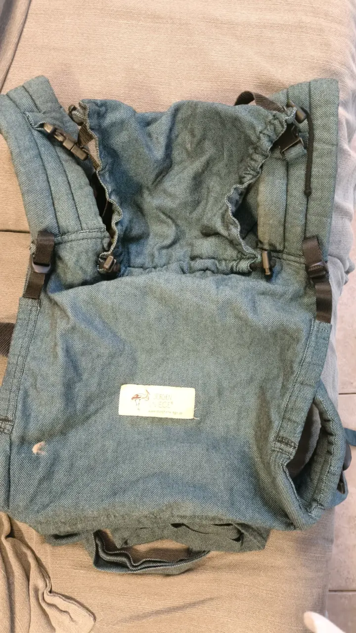 Mochila portabebé ergonómica azul - 1