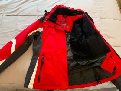 Chaqueta de montaña roja con reflectores para mujer - miniatura 2