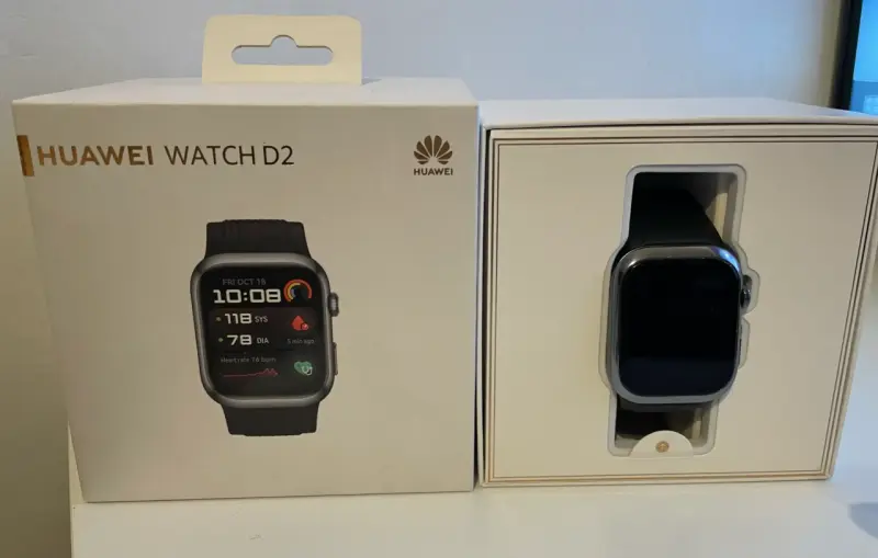 Reloj inteligente con correa negra, y sensor de sa - 6