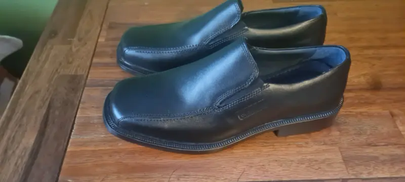 Zapatos de cuero negro para hombre - 4