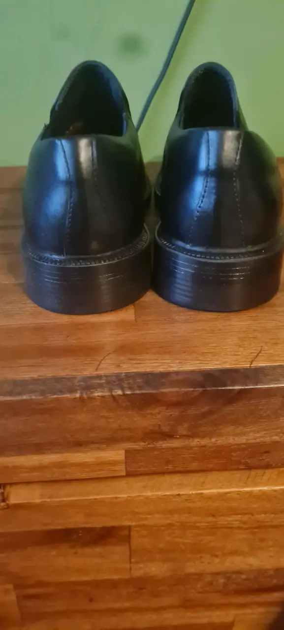 Zapatos de cuero negro para hombre - 6