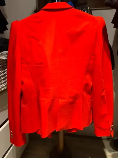 Blazer rojo de mujer Zara Basic elegante - miniatura 2