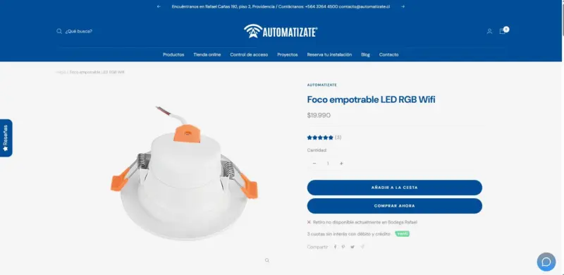 Luz LED empotrable redonda Automatizate - 6