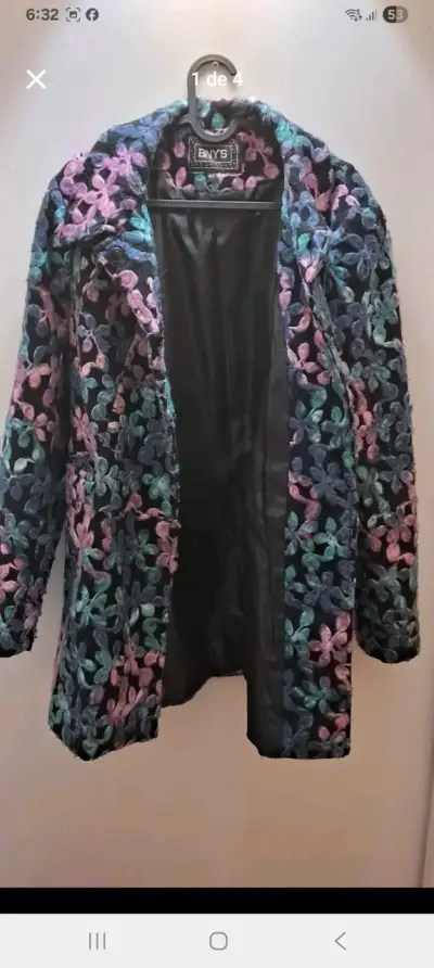 Abrigo floral multicolor para mujer BNY'S - miniatura 1