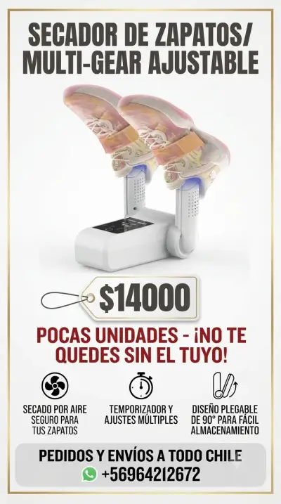 Secador de zapatos ajustable multi-gear - miniatura 1