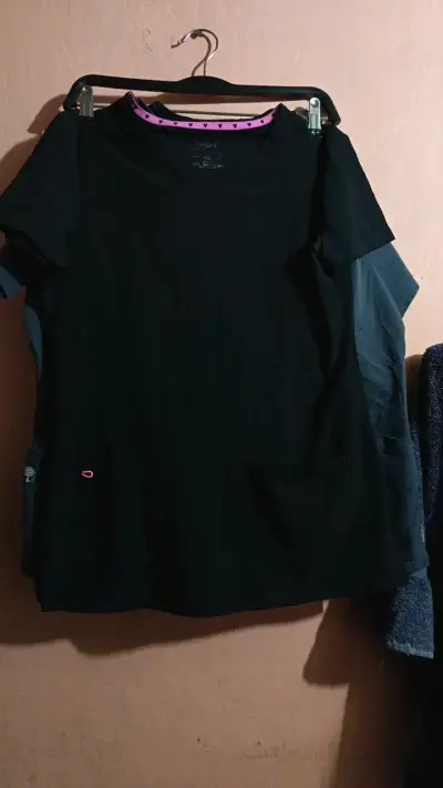 Blusa médica azul para mujer con bolsillos - miniatura 6