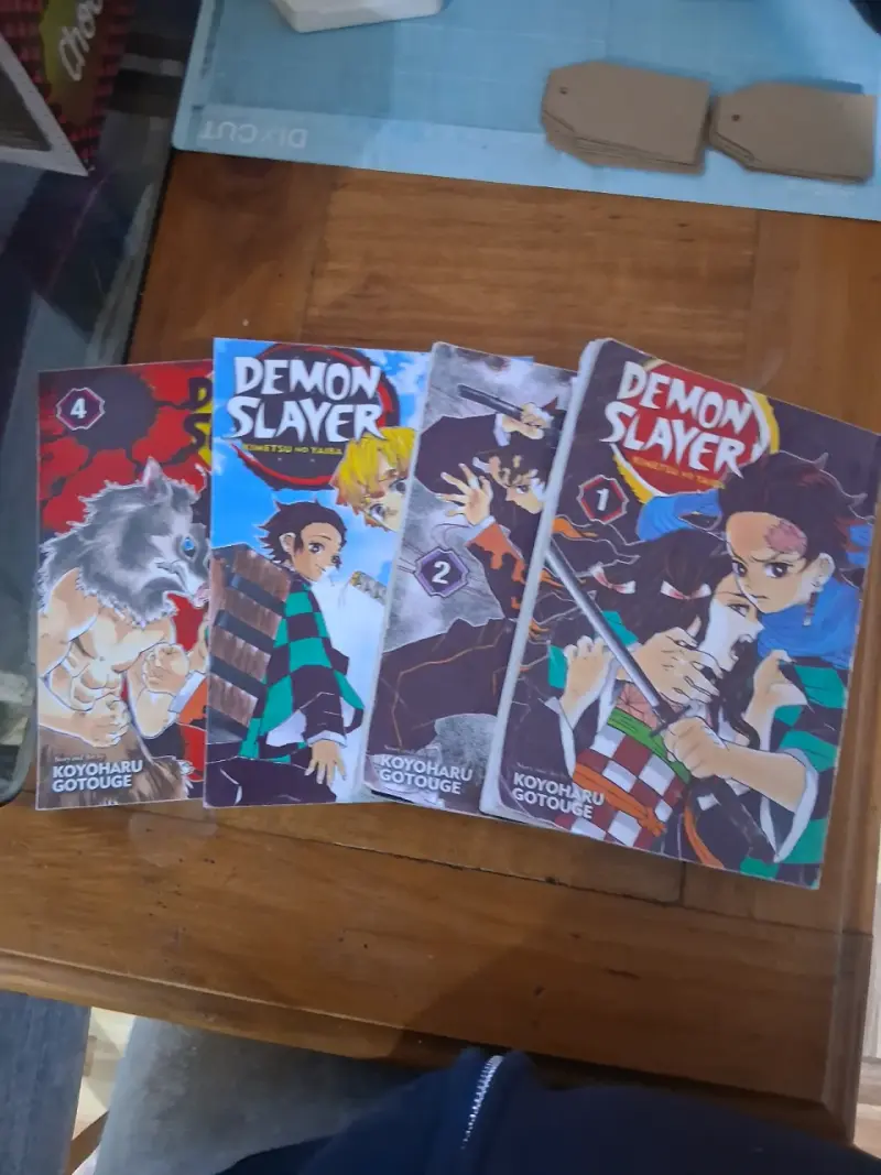 Colección de mangas Demon Slayer volúmenes 1-4