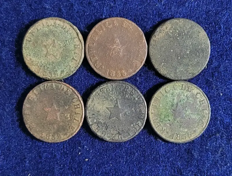 Lote de monedas coloniales chile - 2