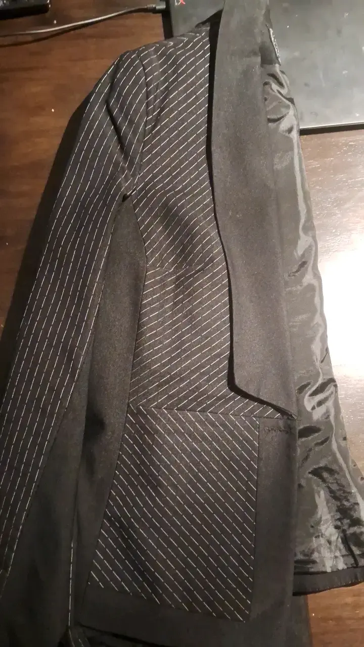 Blazer negro a rayas para mujer BNYS - 5
