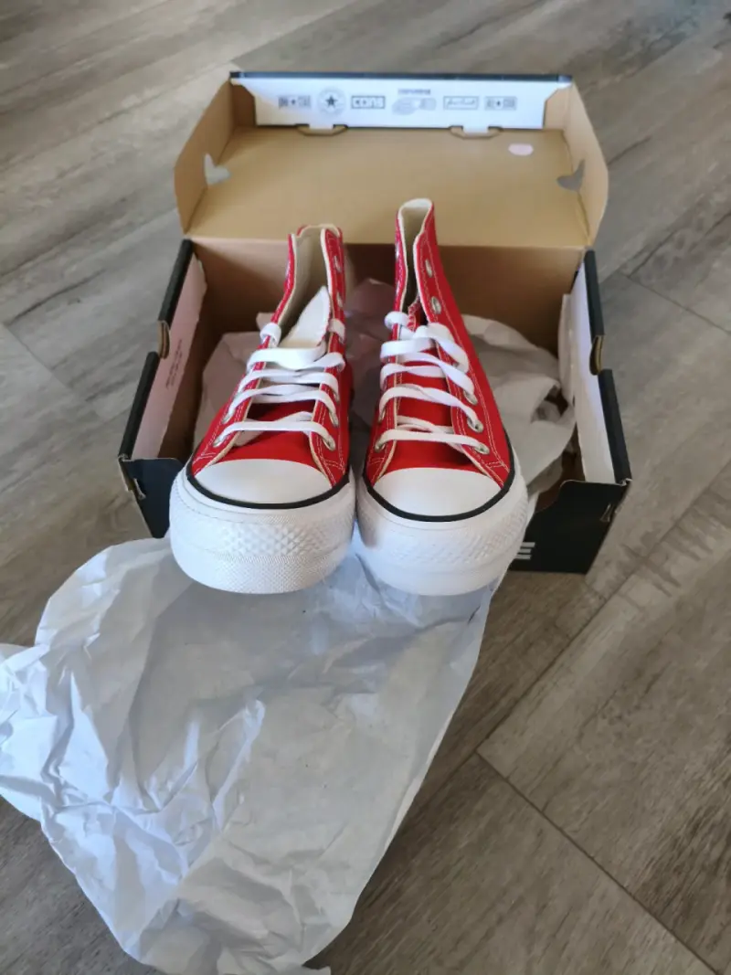 Zapatillas Converse All Star rojas de lona - 2