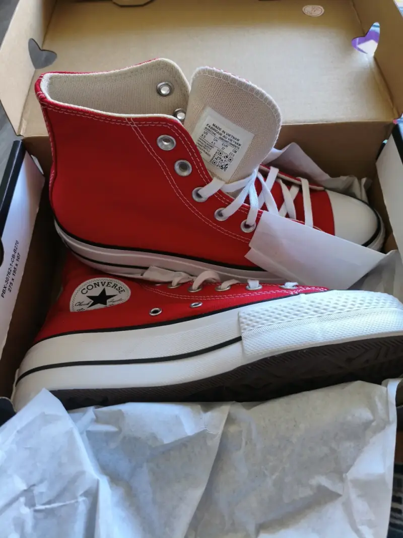 Zapatillas Converse All Star rojas de lona - 6