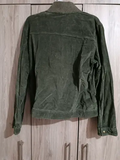 Chaqueta verde olivo, cotele, talla M/L - miniatura 2
