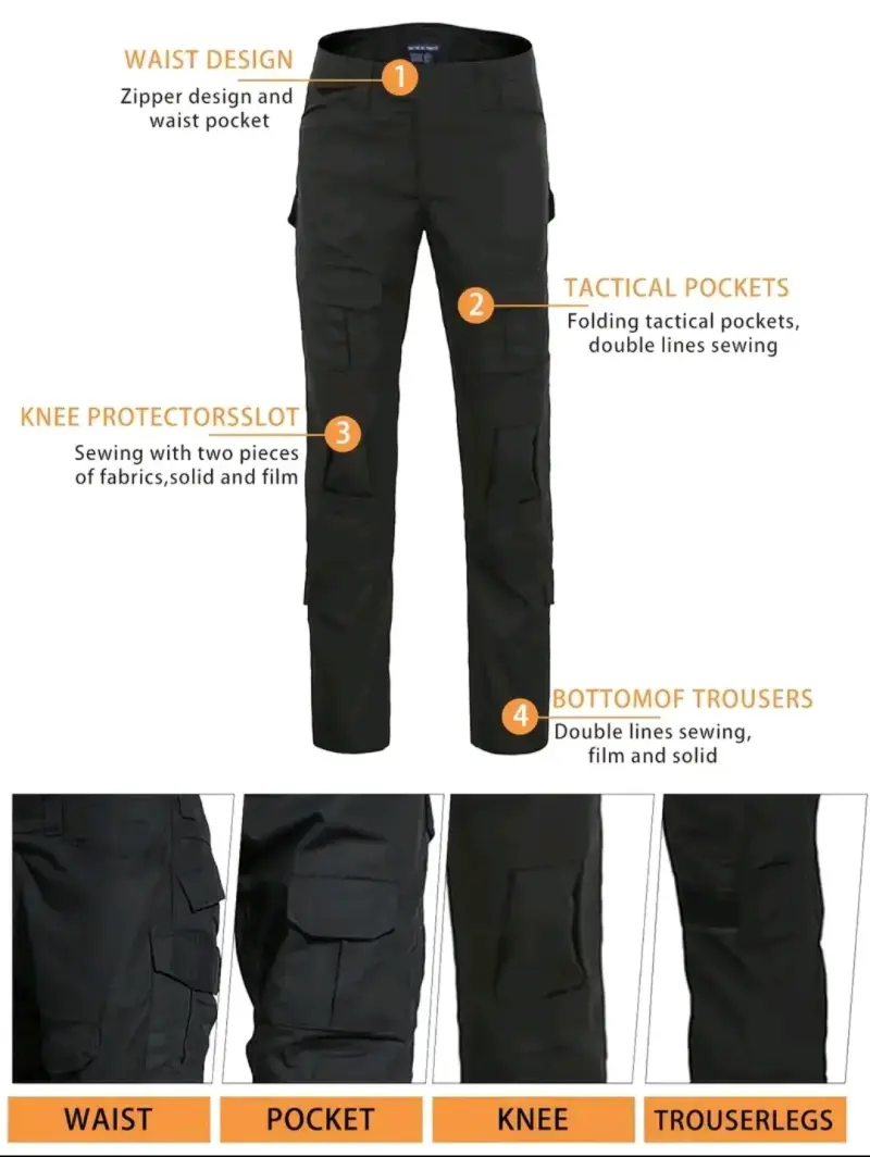 Pantalon táctico, Airsoft (rodilleras no incluídas - 3
