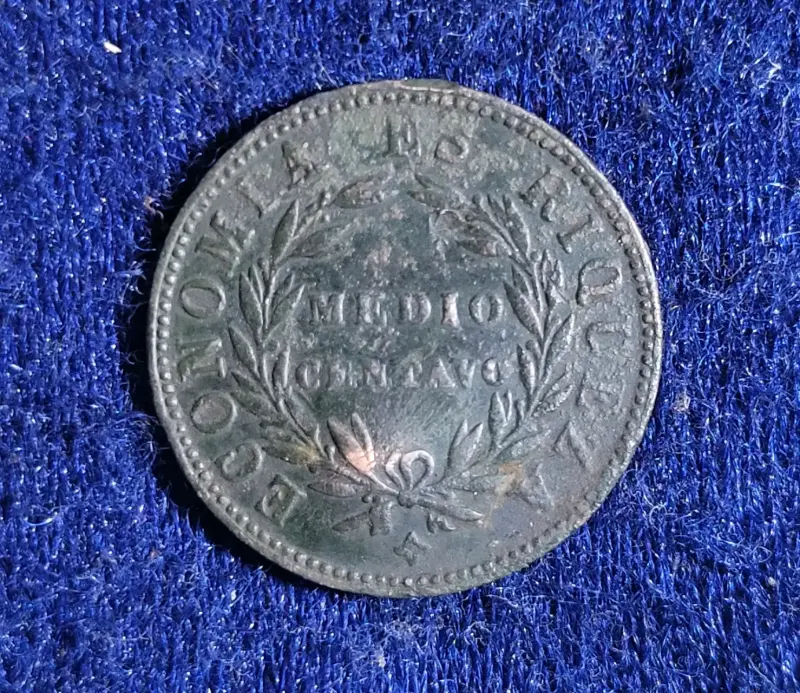 medio centavo 1853 cobre - 1