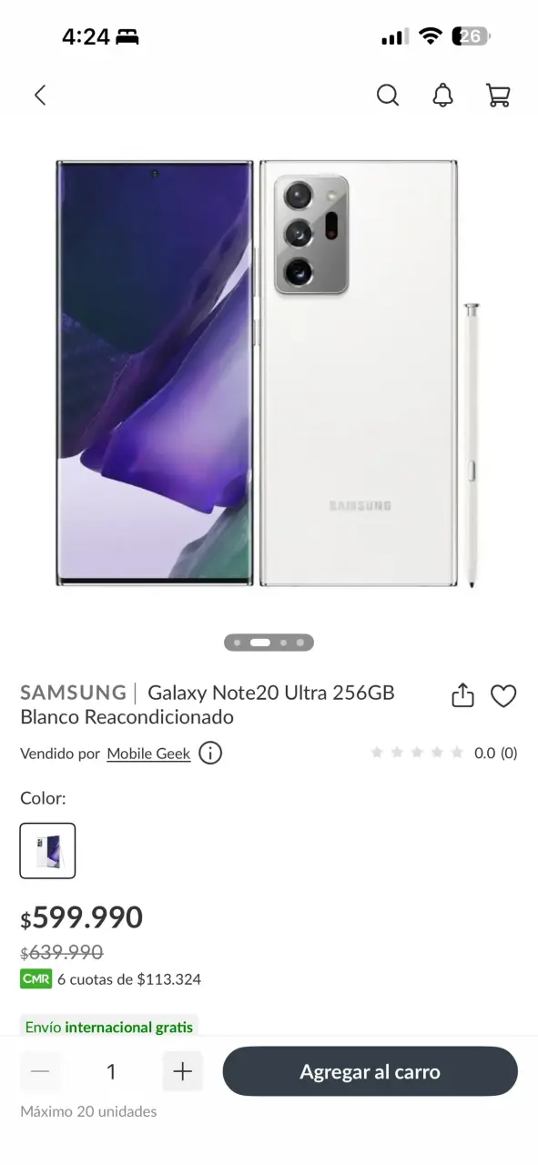 Samsung galaxy note 20 ultra 256 - 5