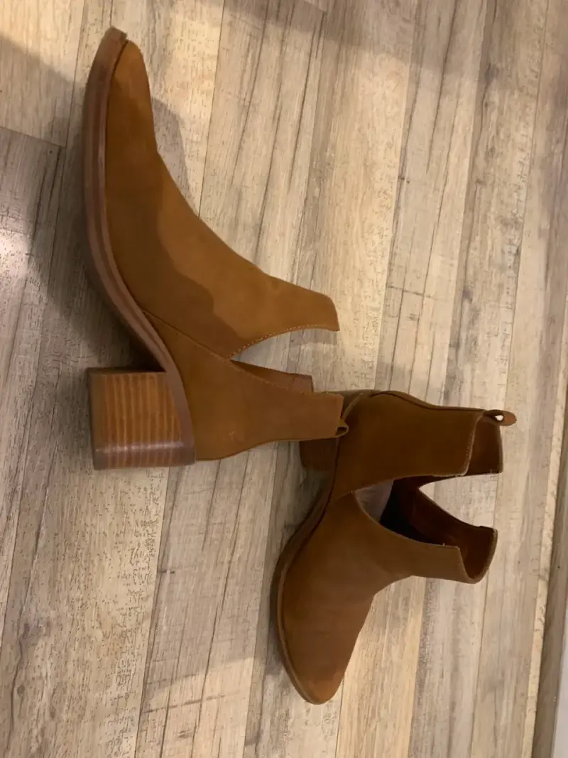 Botines de cuero marrón para mujer - 2