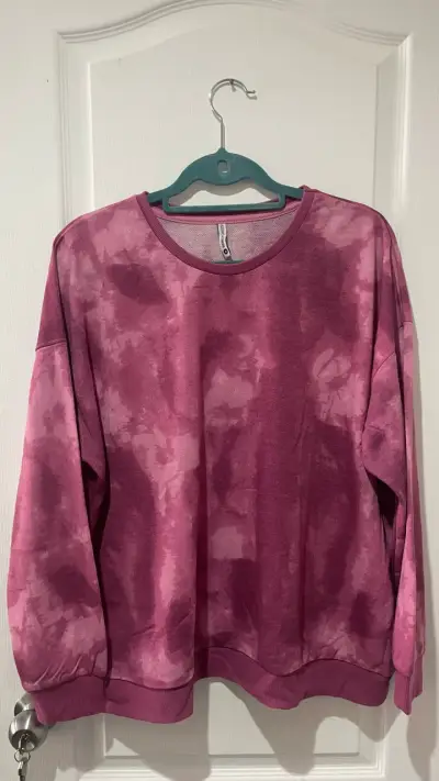 Polerón tie-dye rosado para mujer - miniatura 1