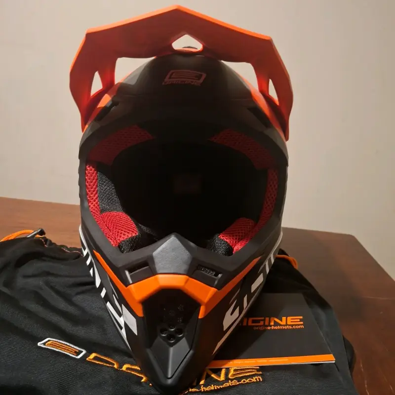 Casco integral de moto Origine naranja - 3