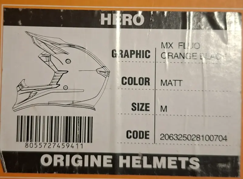 Casco integral de moto Origine naranja - 5